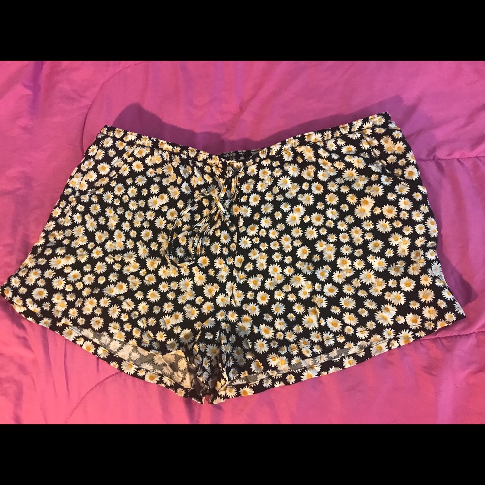 No boundaries sunflower print shorts